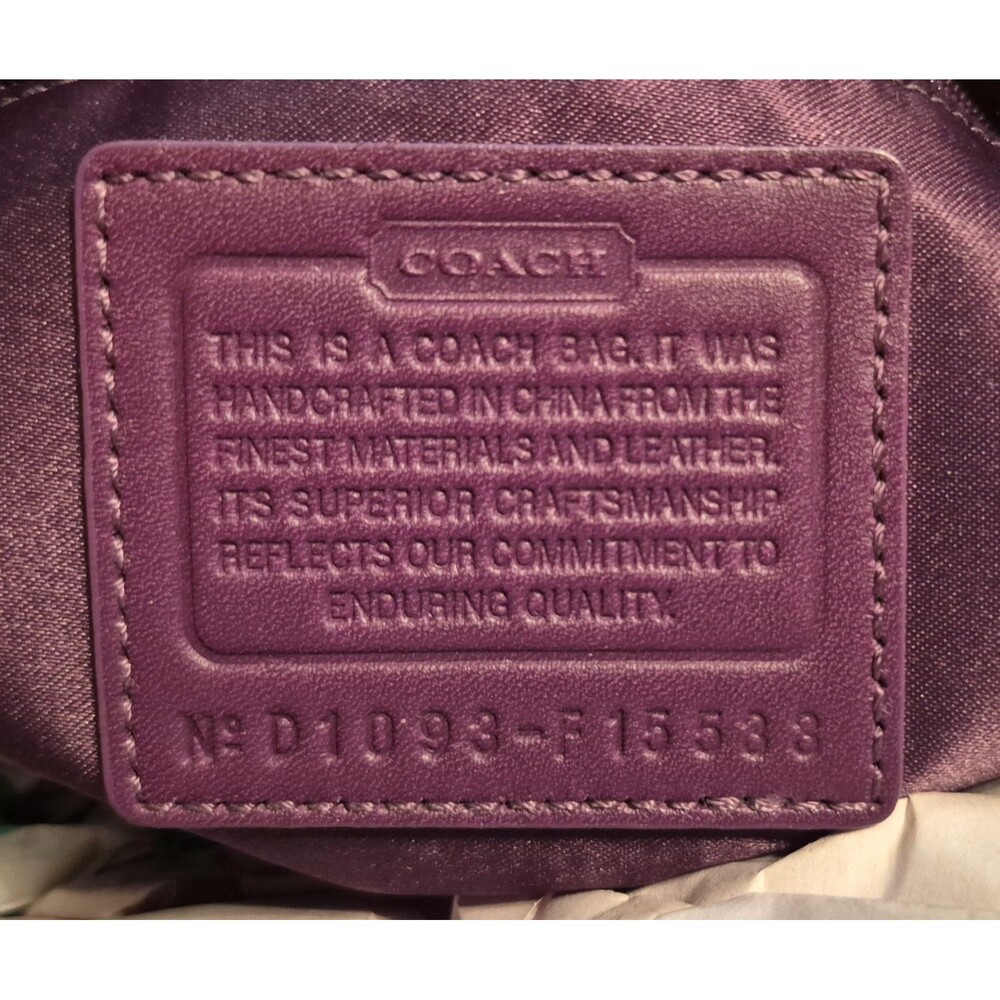 Coach Purse F15538 Purple EUC - Picture 8 of 8